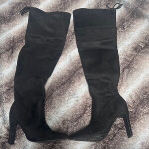 Fashion Nova Black Over the Knee Boots